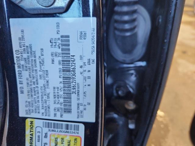 3LN6L2J93GR632474 - 2016 LINCOLN MKZ BLACK photo 12