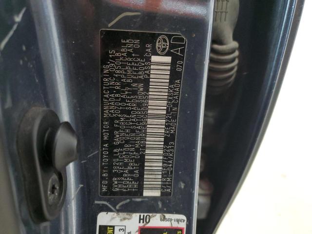 2T1BURHE9GC509652 - 2016 TOYOTA COROLLA L BLUE photo 12