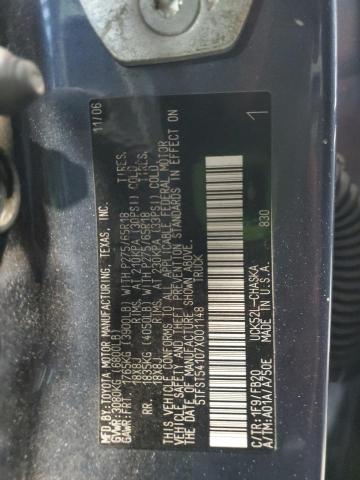 5TFST54107X001148 - 2007 TOYOTA TUNDRA DOUBLE CAB SR5 GRAY photo 12