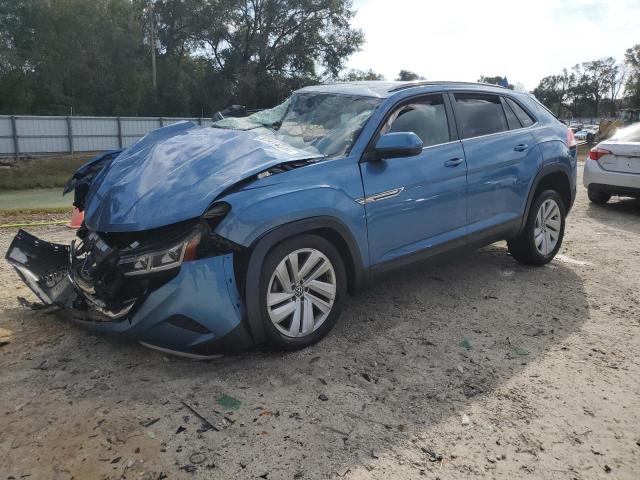 1V26E2CA4LC227964 - 2020 VOLKSWAGEN ATLAS CROS SE BLUE photo 1