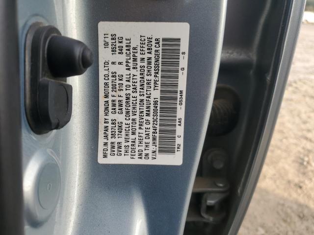 JHMFB4F23CS004961 - 2012 HONDA CIVIC HYBRID ლურჯი ფოტო 13