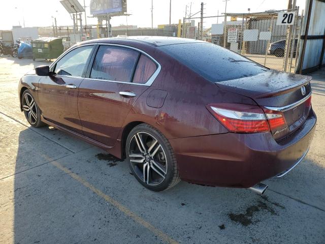 1HGCR2F56GA232450 - 2016 HONDA ACCORD SPORT BURGUNDY photo 2