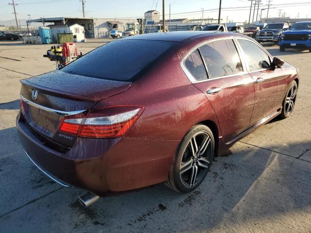 1HGCR2F56GA232450 - 2016 HONDA ACCORD SPORT BURGUNDY photo 3