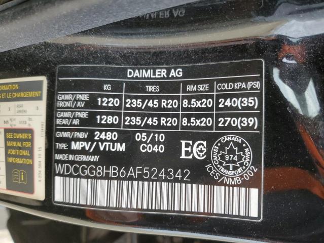 WDCGG8HB6AF524342 - 2010 MERCEDES-BENZ GLK 350 4MATIC BLACK photo 13