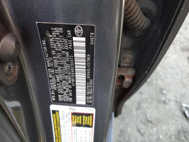 4T1BF3EK4BU193473 - 2011 TOYOTA CAMRY BASE CHARCOAL photo 12