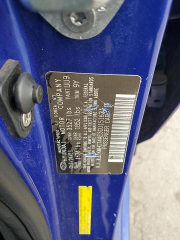 KMHCT4AE3CU151624 - 2012 HYUNDAI ACCENT GLS BLUE photo 13