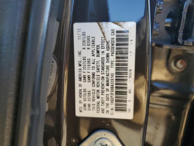 1HGCP3F88BA009745 - 2011 HONDA ACCORD EXL Qəhvəyi foto 12