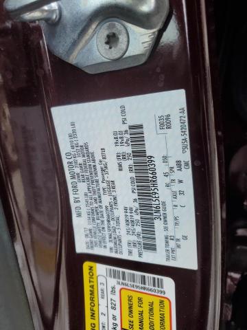 3LN6L5E95HR660399 - 2017 LINCOLN MKZ RESERVE ბურგუნდია ფოტო 12