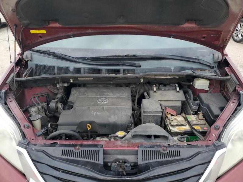 5TDKK3DC2BS131858 - 2011 TOYOTA SIENNA LE Բորդո լուսանկար 12