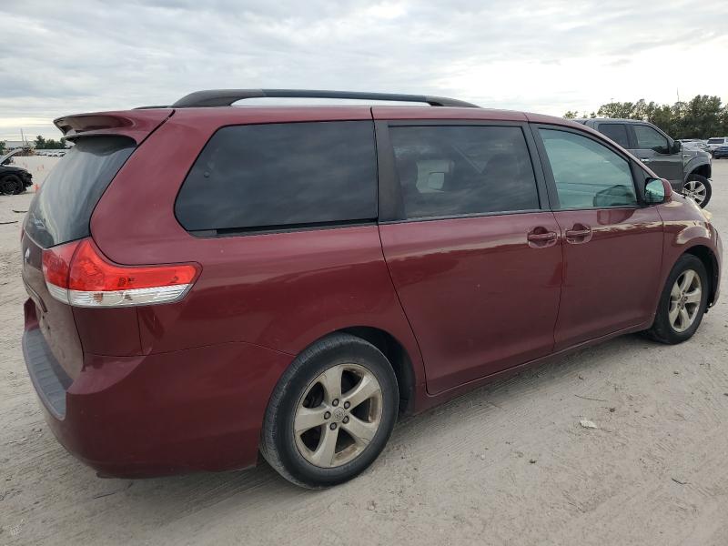 5TDKK3DC2BS131858 - 2011 TOYOTA SIENNA LE Բորդո լուսանկար 3