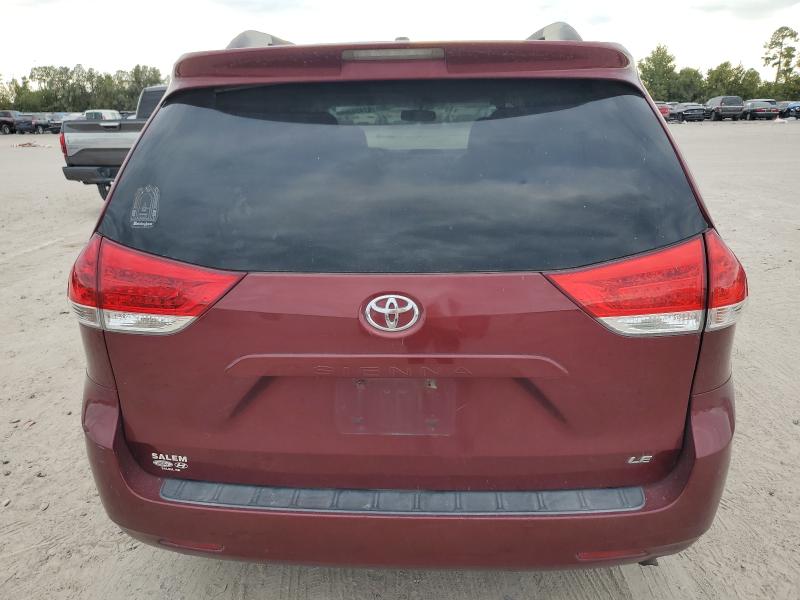 5TDKK3DC2BS131858 - 2011 TOYOTA SIENNA LE Բորդո լուսանկար 6