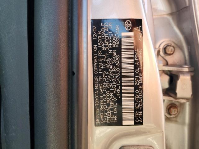 JTKKU10478J018483 - 2008 TOYOTA SCION XD ვერცხლისფერი ფოტო 13