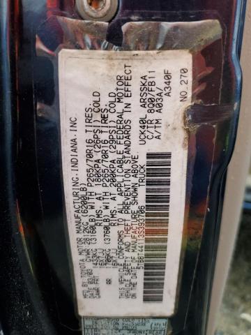 5TBBT44113S393706 - 2003 TOYOTA TUNDRA ACCESS CAB SR5 BLUE photo 12
