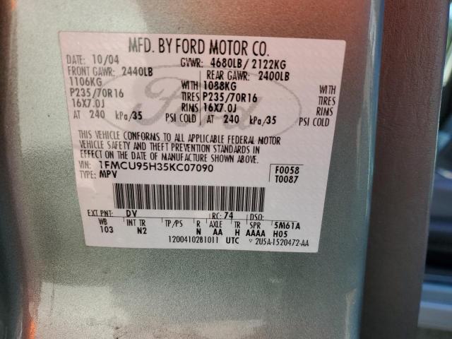 1FMCU95H35KC07090 - 2005 FORD ESCAPE HEV GREEN photo 14
