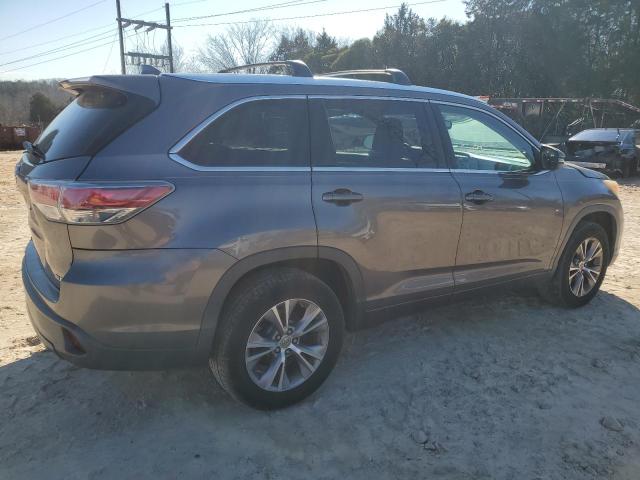 5TDKKRFH9ES019817 - 2014 TOYOTA HIGHLANDER XLE GRAY photo 3