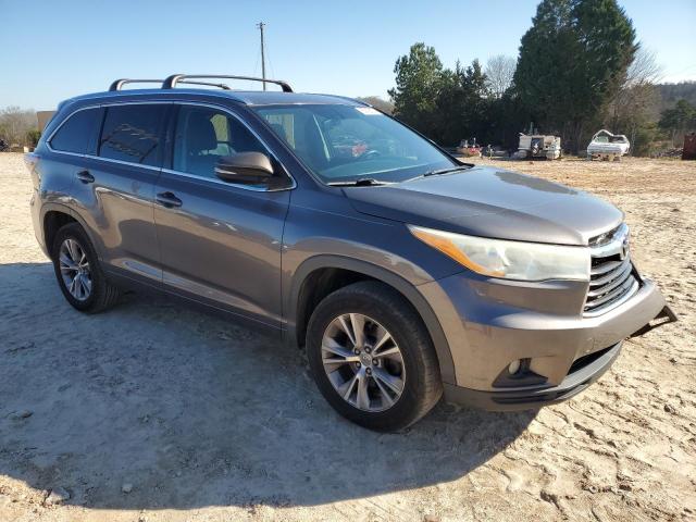 5TDKKRFH9ES019817 - 2014 TOYOTA HIGHLANDER XLE GRAY photo 4