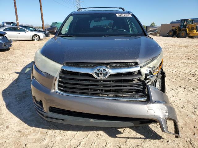 5TDKKRFH9ES019817 - 2014 TOYOTA HIGHLANDER XLE GRAY photo 5