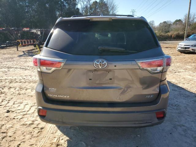 5TDKKRFH9ES019817 - 2014 TOYOTA HIGHLANDER XLE GRAY photo 6