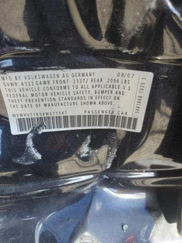 WVWHV71K38W077547 - 2008 VOLKSWAGEN GTI BLACK photo 13