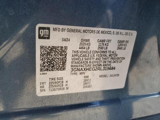 3GNAXHEG2RL315684 - 2024 CHEVROLET EQUINOX LS Blau Foto 13