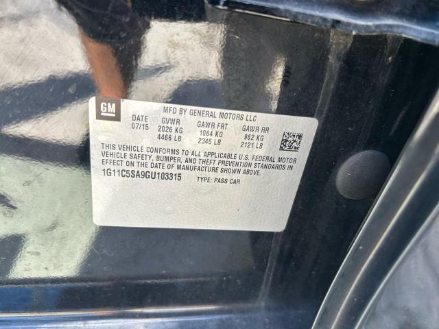 1G11C5SA9GU103315 - 2016 CHEVROLET MALIBU LIM LT Schwarz Foto 10