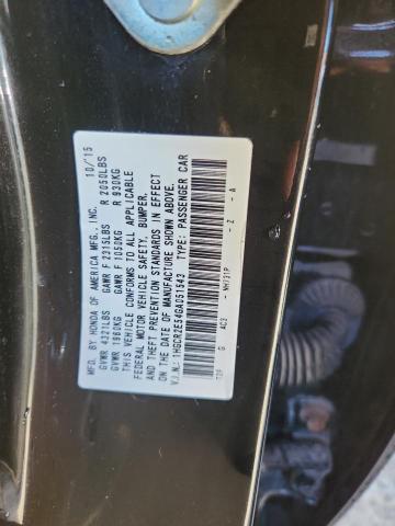 1HGCR2E54GA051543 - 2016 HONDA ACCORD SPORT Negro foto 12