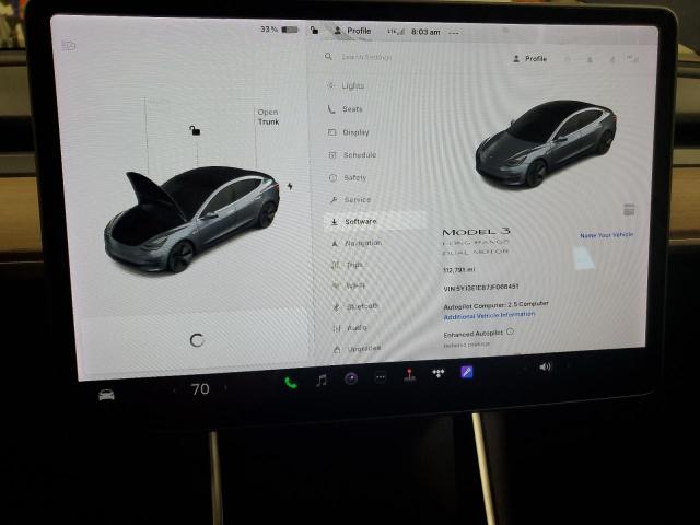 5YJ3E1EB7JF066451 - 2018 TESLA MODEL 3 Сірий фото 9