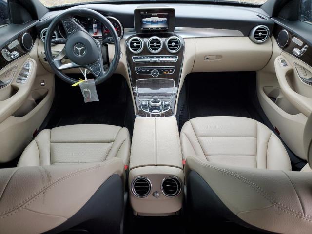 55SWF4KB5JU271488 - 2018 MERCEDES-BENZ C 300 4MATIC BLUE photo 8