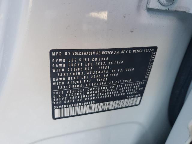 3VVRB7AX4RM208190 - 2024 VOLKSWAGEN TIGUAN S 白色 照片 13