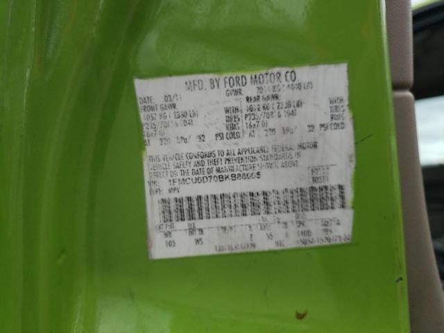 1FMCU0D70BKB86005 - 2011 FORD ESCAPE XLT GREEN photo 14