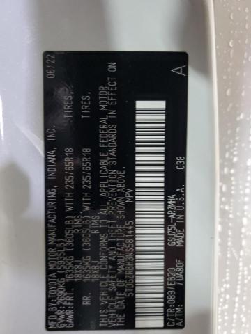 5TDGZRBH3NS581445 - 2022 TOYOTA HIGHLANDER XLE WHITE photo 14