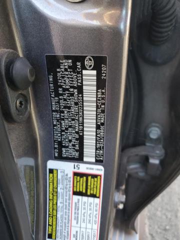 4T1B11HK5KU235504 - 2019 TOYOTA CAMRY L 灰色 照片 12