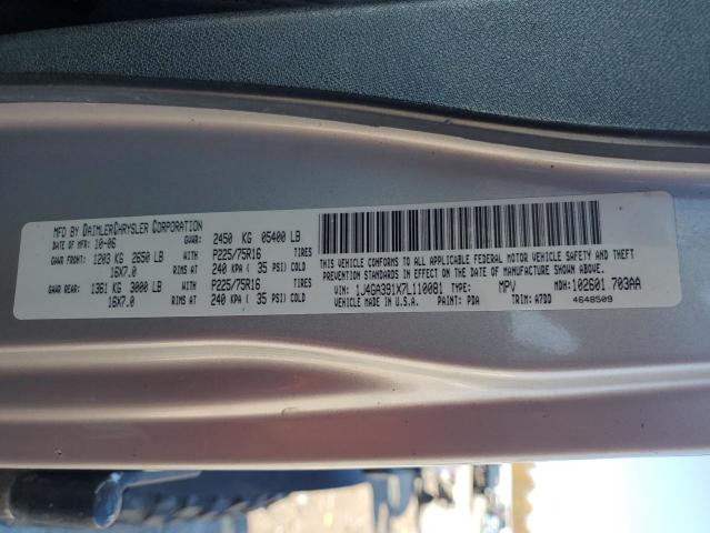 1J4GA391X7L110081 - 2007 JEEP WRANGLER X ვერცხლისფერი ფოტო 14