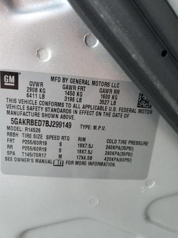 5GAKRBED7BJ299149 - 2011 BUICK ENCLAVE CXL SILVER photo 12