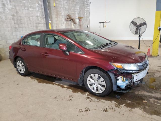 19XFB2F56CE376281 - 2012 HONDA CIVIC LX BURGUNDY photo 4