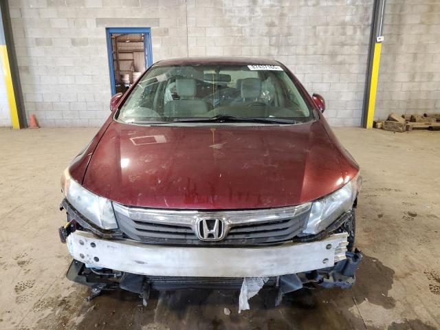 19XFB2F56CE376281 - 2012 HONDA CIVIC LX BURGUNDY photo 5