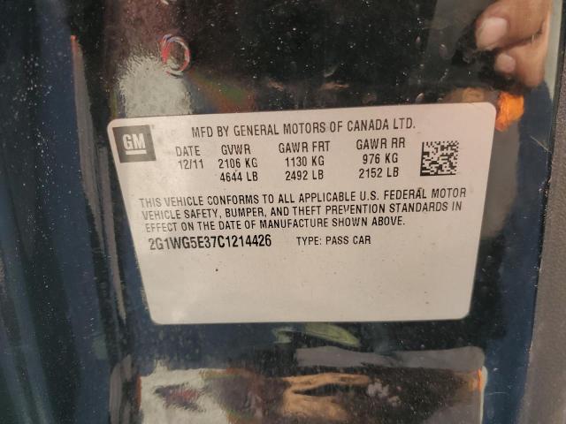 2G1WG5E37C1214426 - 2012 CHEVROLET IMPALA LT 黑色 照片 12