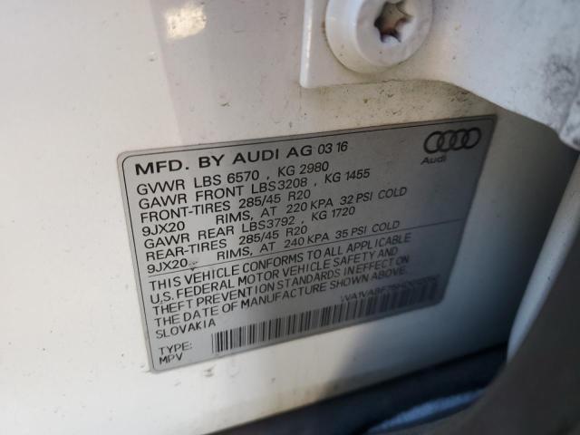 WA1VABF75HD012050 - 2017 AUDI Q7 PRESTIGE 白色 照片 13