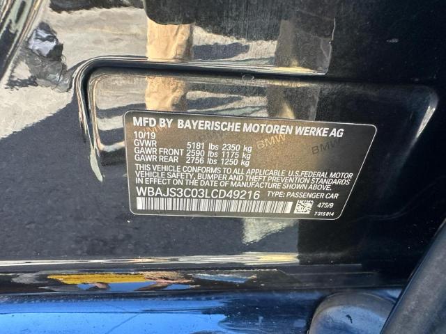 WBAJS3C03LCD49216 - 2020 BMW 540 XI BLACK photo 10