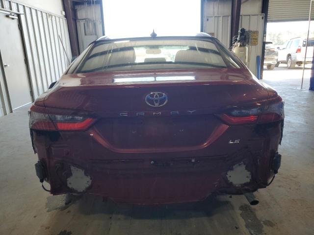 4T1R11AK0NU647276 - 2022 TOYOTA CAMRY LE BURGUNDY photo 6