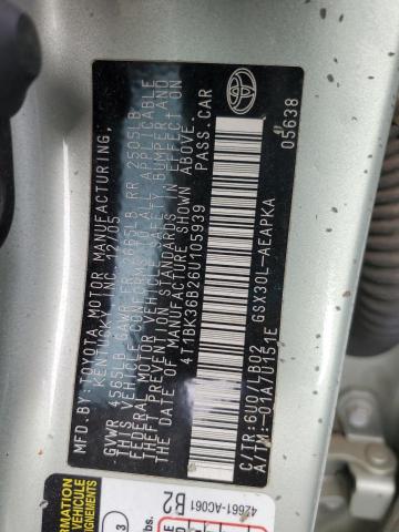 4T1BK36B26U105939 - 2006 TOYOTA AVALON XL 绿色 照片 12