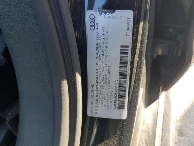 WAUFGAFC9GN023378 - 2016 AUDI A6 PREMIUM PLUS BLACK photo 12