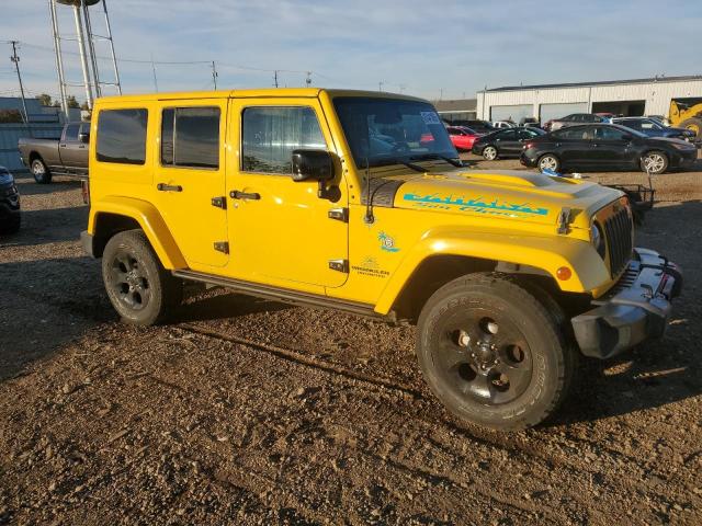 1C4HJWEG9FL736449 - 2015 JEEP WRANGLER U SAHARA YELLOW photo 4