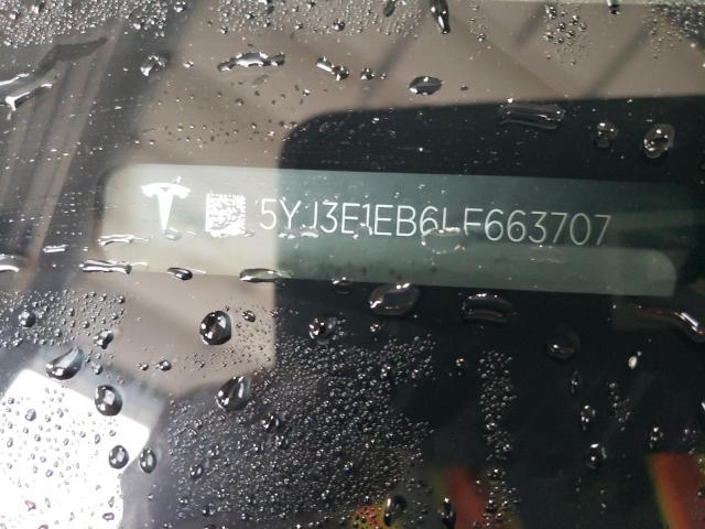 5YJ3E1EB6LF663707 - 2020 TESLA MODEL 3 Gris photo 12