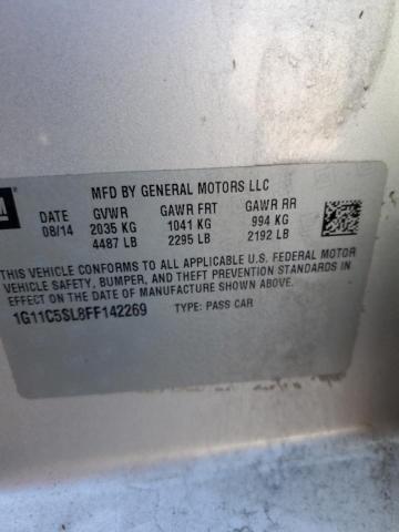 1G11C5SL8FF142269 - 2015 CHEVROLET MALIBU 1LT Күміс фото 12