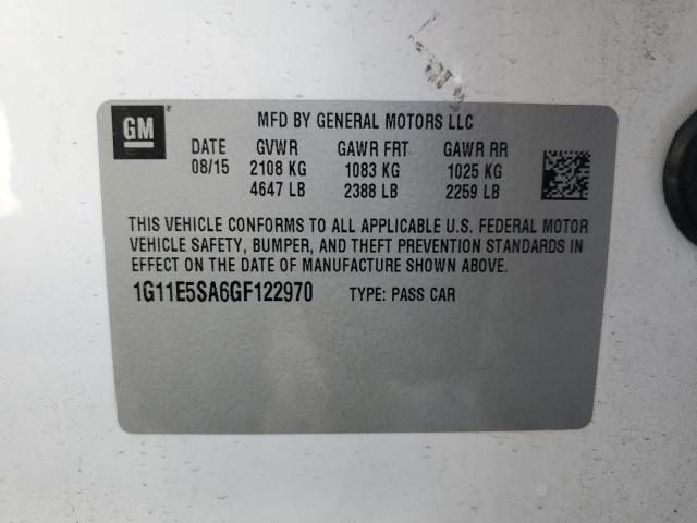 1G11E5SA6GF122970 - 2016 CHEVROLET MALIBU LIM LTZ 白色 照片 12