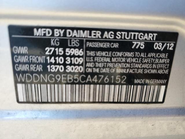 WDDNG9EB5CA476152 - 2012 MERCEDES-BENZ S 550 4MATIC SILVER photo 12