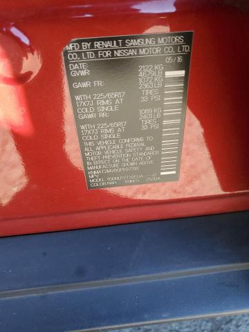 KNMAT2MV8GP697318 - 2016 NISSAN ROGUE S RED photo 13