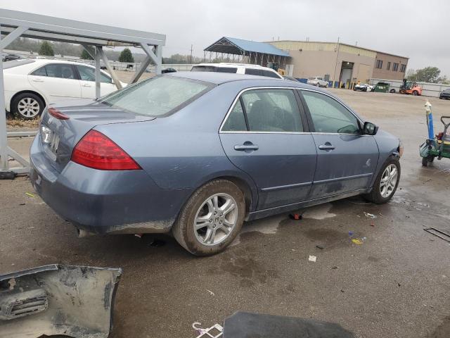 1HGCM56787A065896 - 2007 HONDA ACCORD EX BLUE photo 3