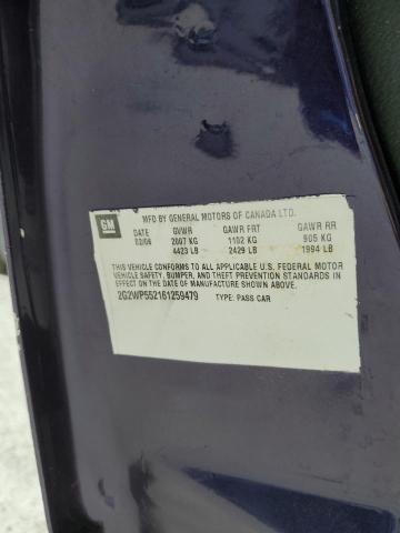 2G2WP552161259479 - 2006 PONTIAC GRAND PRIX იასამნისფერი ფოტო 12